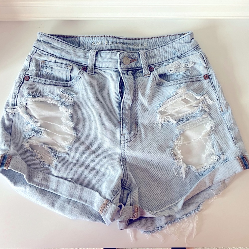 American Eagle Distressed Jean Shorts